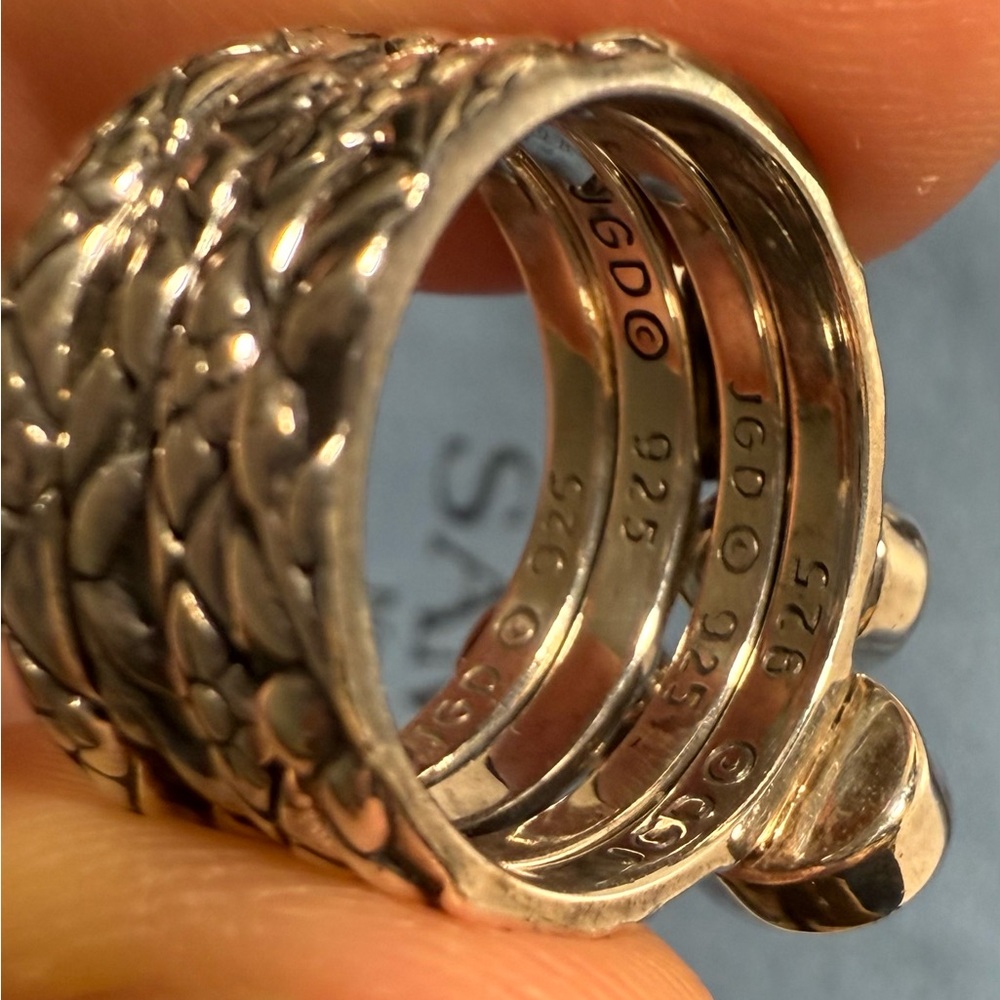 Samuel B. Multi-Gemstone Silver Stacking Rings (S… - image 5